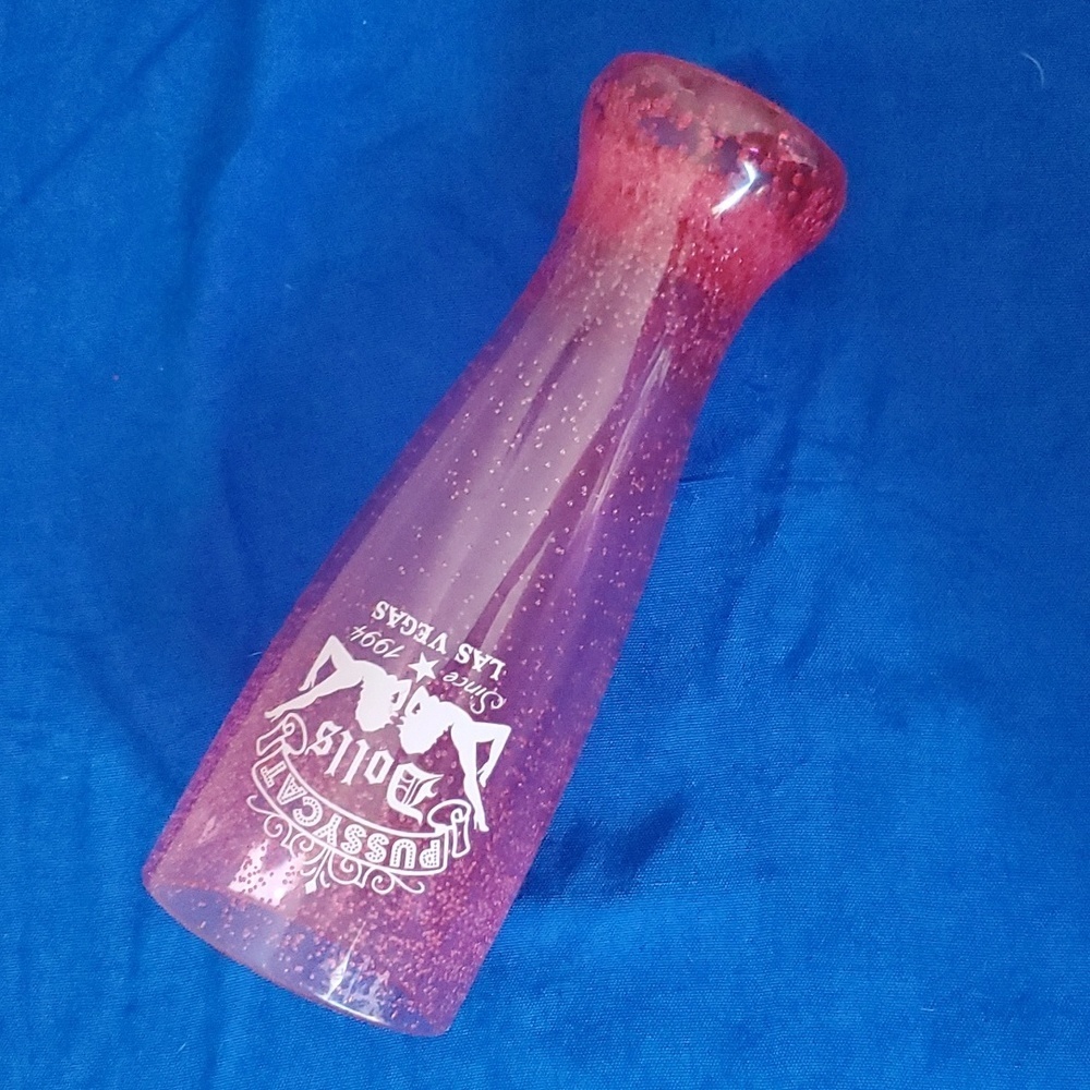Pussycat Dolls lounge Las Vegas pink bubble tall drink cup glass PCD